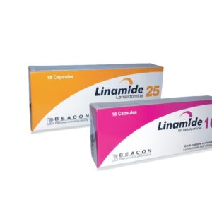 Beacon Linamide 10 mg official packaging (10 mg visible alongside 25 mg)