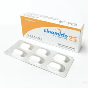 Beacon Pharmaceuticals Linamide 25 mg lenalidomide capsules original box and blister