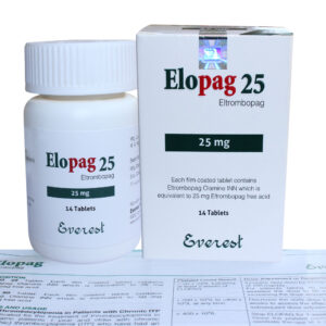 Authentic Elopag 25 mg Eltrombopag Everest medicine packaging