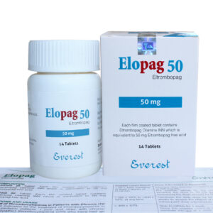 Authentic Elopag 50 mg Eltrombopag Everest medicine packaging