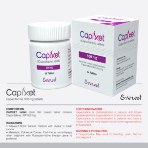 Everest Pharmaceuticals Capixet 500 mg capecitabine tablet packaging